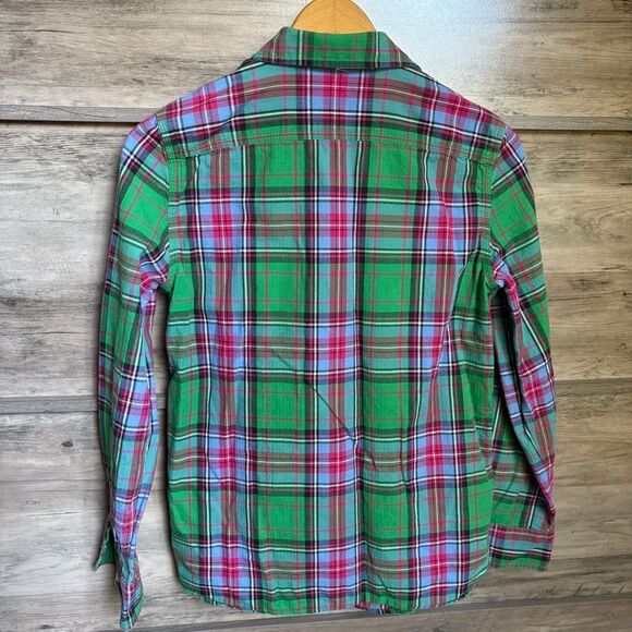 LRL Lauren Ralph Lauren Pink Green Plaid Classic Button Down Shirt women's S - Picture 8 of 11